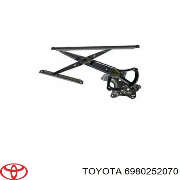 Mecanismo de acionamento de vidro da porta dianteira esquerda 6980252070 Toyota