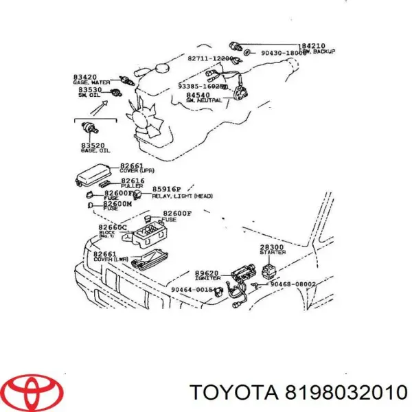 Relê de pisca-pisca 8198032010 Toyota