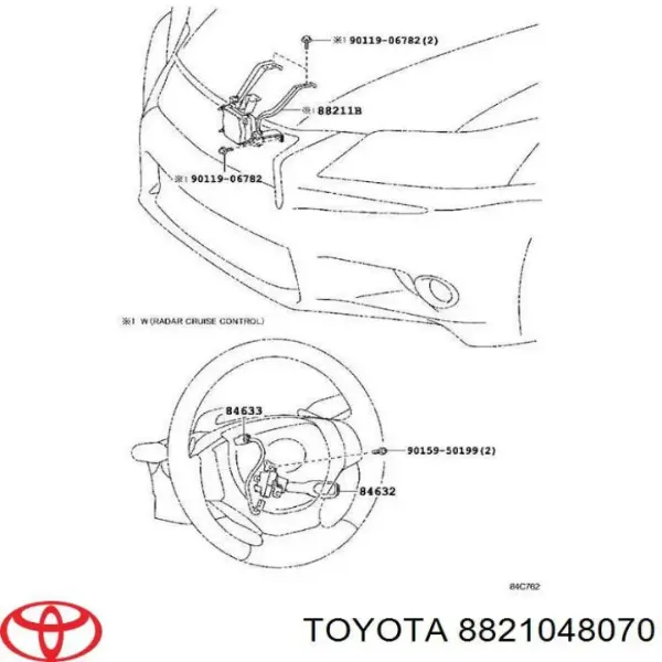 8821048070 Toyota Sensor de radar de distância