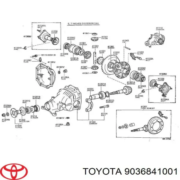 Rolamento de cubo traseiro Toyota RAV4 II