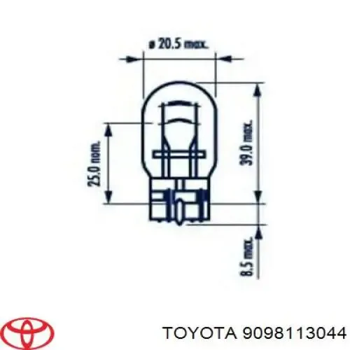 9098113044 Toyota Lâmpada