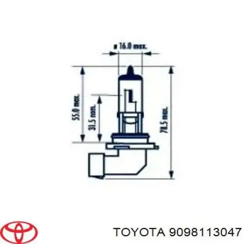  Lâmpada das luzes de nevoeiro Toyota Land Cruiser 
