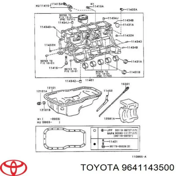 Tampão CBC/do bloco de cilindros para Toyota Avensis I T22