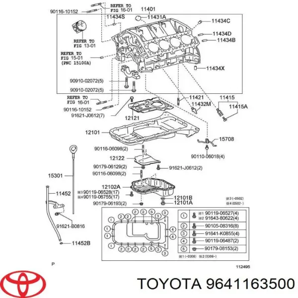 Tampão CBC/do bloco de cilindros Toyota Corolla sedan (E12) (2002 - 2006) preço, a partir de