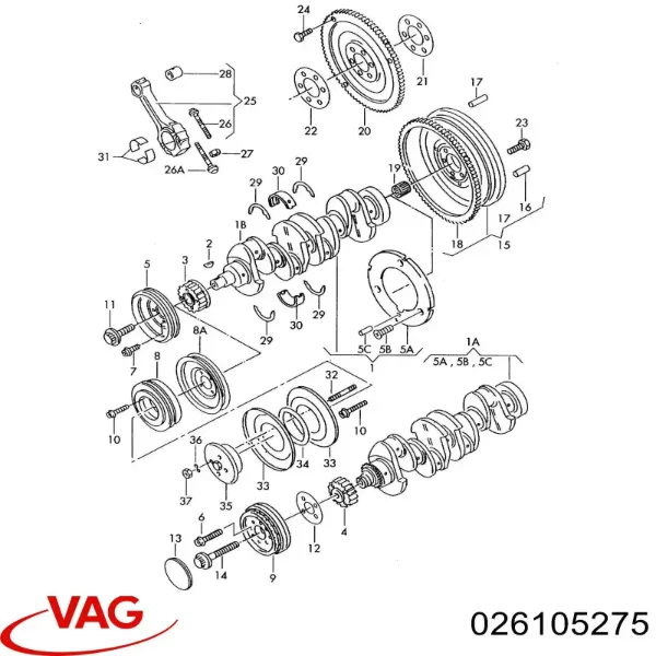 Coroa de volante para Audi 100 (44, 44Q, C3)