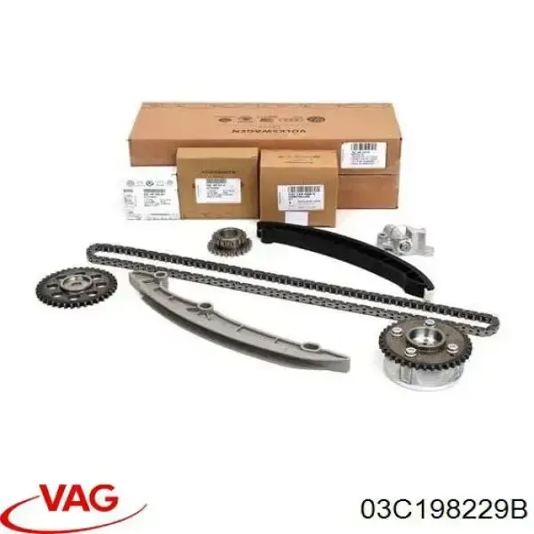 Cadeia do mecanismo de distribuição de gás, kit 03C198229B VAG