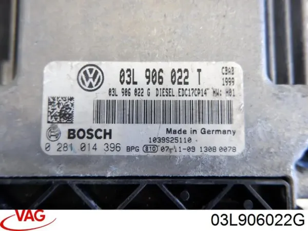 Módulo de direção (Centralina eletrônica) de motor 03L906022G VAG