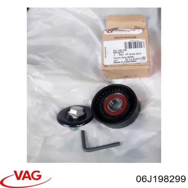 06J198299 VAG rolo de reguladora de tensão da correia de transmissão