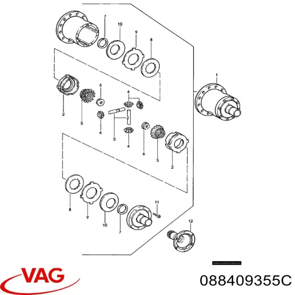 Semieixo traseiro Volkswagen Passat B5