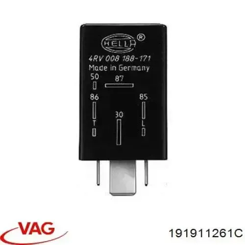 Relê das velas de incandescência 191911261C VAG
