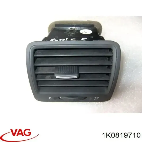 Grelha direita de ventilação de salão no "painel de instrumentos" 1K0819710 VAG