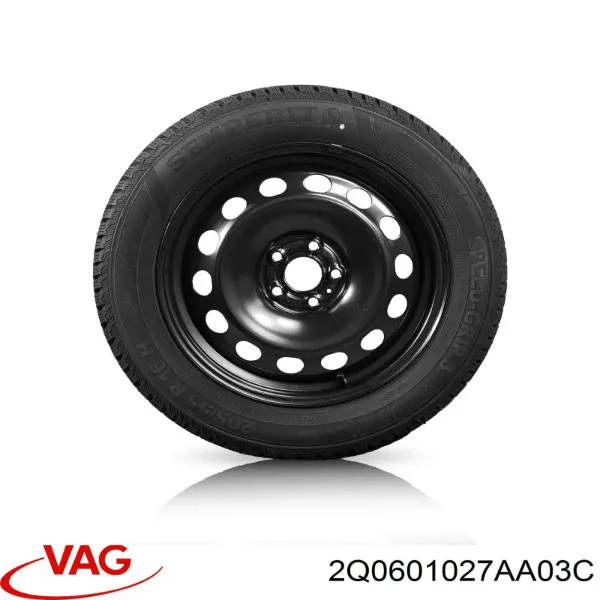 Discos de roda de aço (estampados) 2Q0601027AA03C VAG