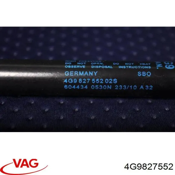 Amortecedor de tampa de porta-malas (de 3ª/5ª porta traseira) 4G9827552 VAG