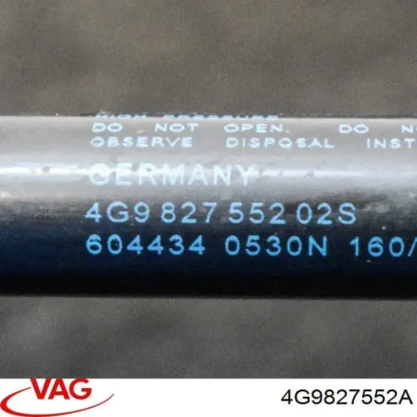 Amortecedor de tampa de porta-malas (de 3ª/5ª porta traseira) 4G9827552A VAG