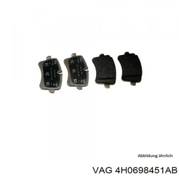 Sapatas do freio traseiras de disco 4H0698451AB VAG