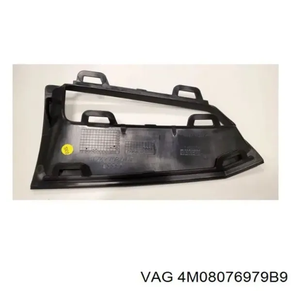 Moldura esquerda do pára-choque dianteiro 4M08076979B9 VAG