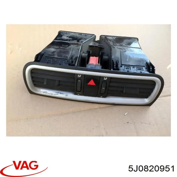 Grelha de ventilação de salão no "painel de instrumentos" 5J0820951 VAG