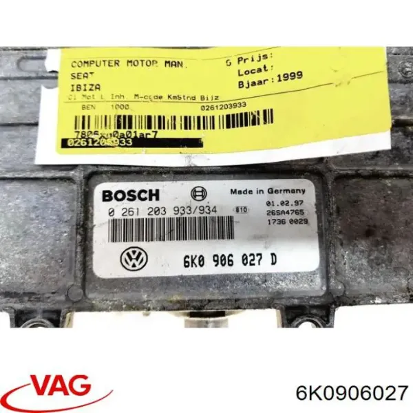 VAG 6K0906027 preço, a partir de