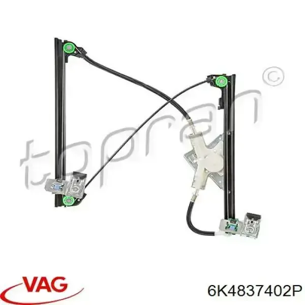Compre 6K4837402P VAG Mecanismo de acionamento de vidro da porta dianteira direita