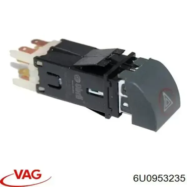 Botão de ativação do sinal de emergência 6U0953235 VAG