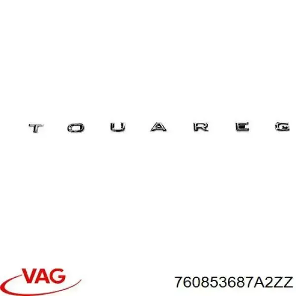 Emblema de tampa de porta-malas (emblema de firma) 760853687A2ZZ VAG