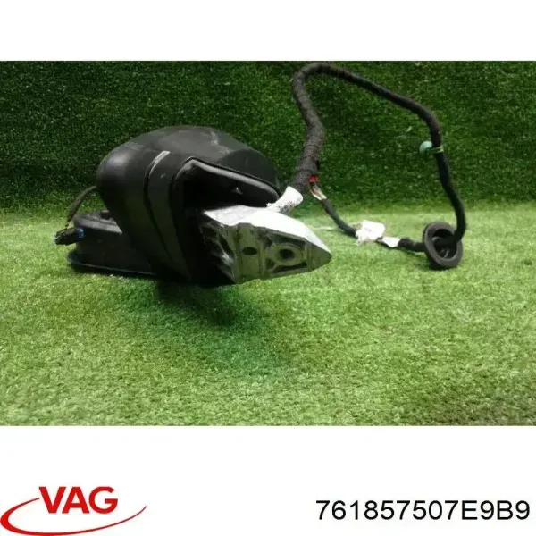 Caixa do espelho de retrovisão esquerdo 761857507E9B9 VAG