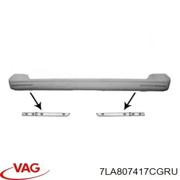 Pára-choque traseiro 7LA807417CGRU VAG