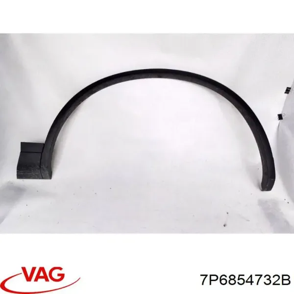 Expansor (placa sobreposta) de arco do pára-lama dianteiro direito 7P6854732B9B9 VAG