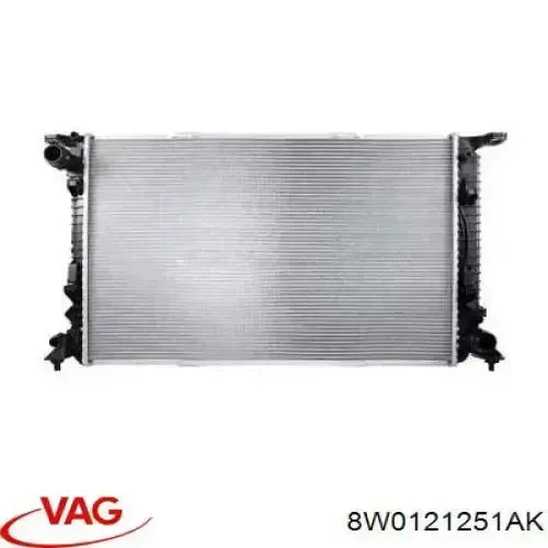 Radiador de esfriamento de motor 8W0121251AK VAG