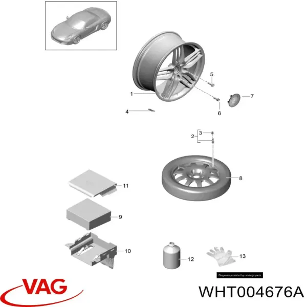 Parafuso de roda WHT004676A VAG