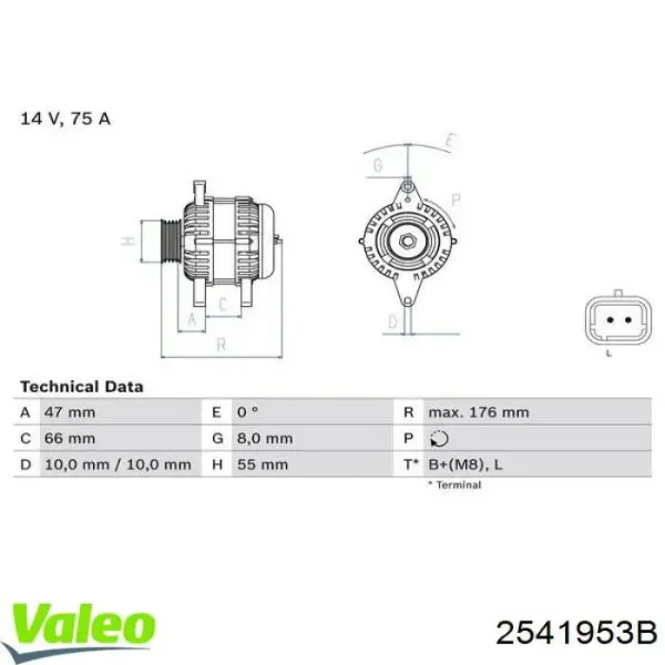 Gerador 2541953B VALEO