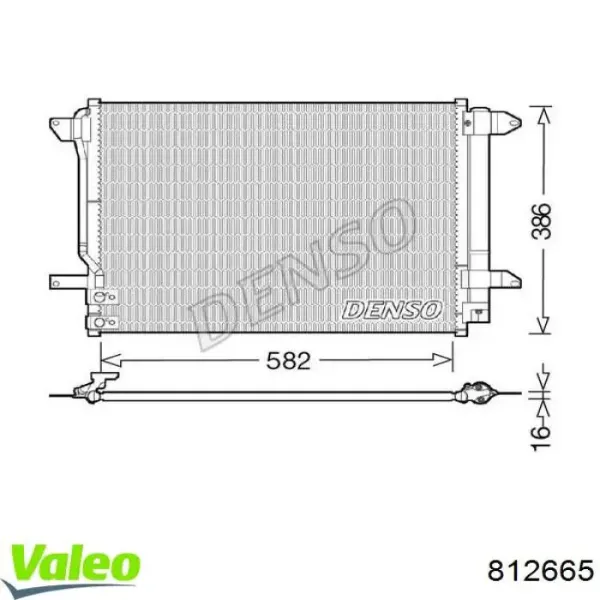 Radiador de aparelho de ar condicionado 812665 VALEO
