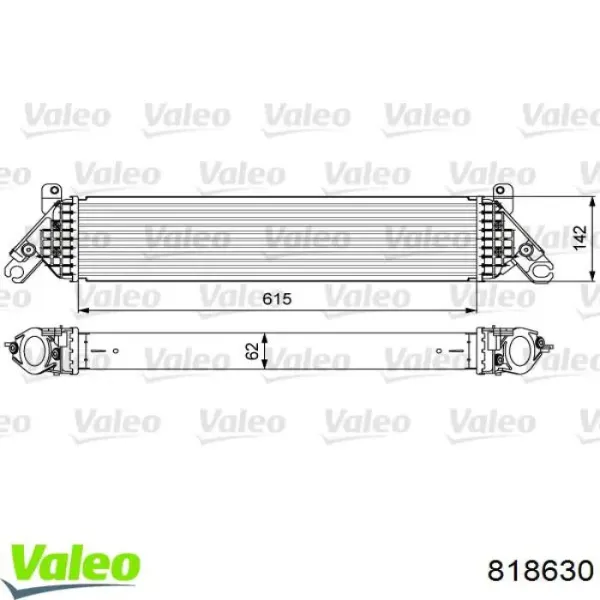 Radiador de intercooler 818630 VALEO