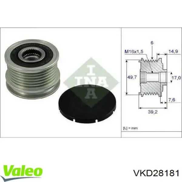 Rolamento de liberação de embraiagem VKD28181 VALEO
