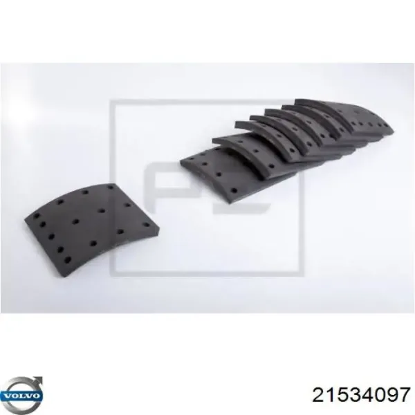 Placa sobreposta do freio dianteira (TRUCK) 21534097 Volvo