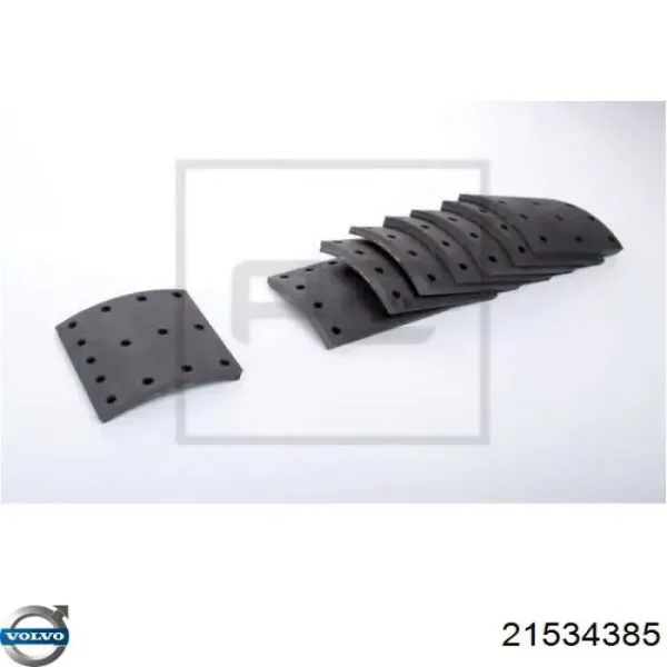 Placa sobreposta do freio traseira (TRUCK) 21534385 Volvo