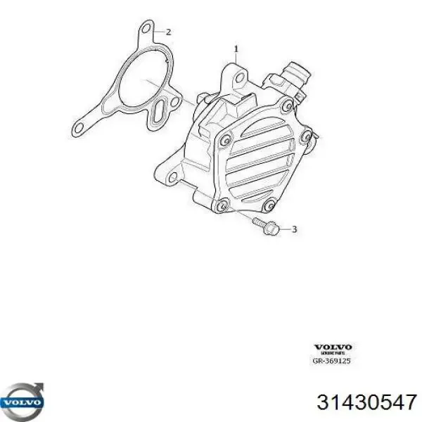 Vedante de bomba de vácuo 31430547 Volvo