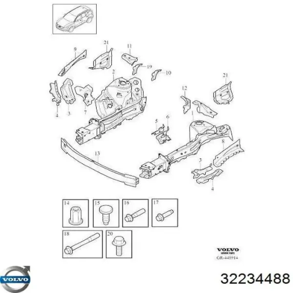 Tanque de combustível Volvo XC40 536