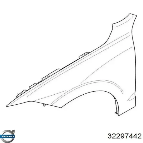 Pára-lama dianteiro direito 32297442 Volvo