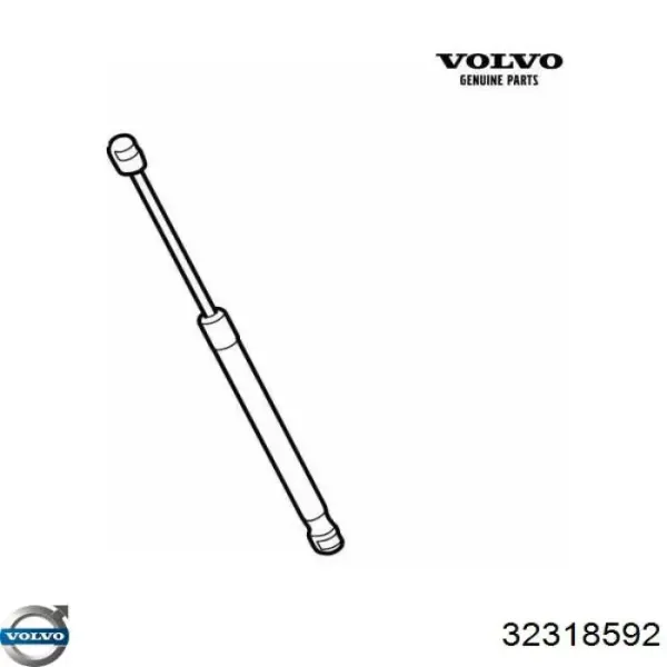 Amortecedor da capota 32318592 Volvo