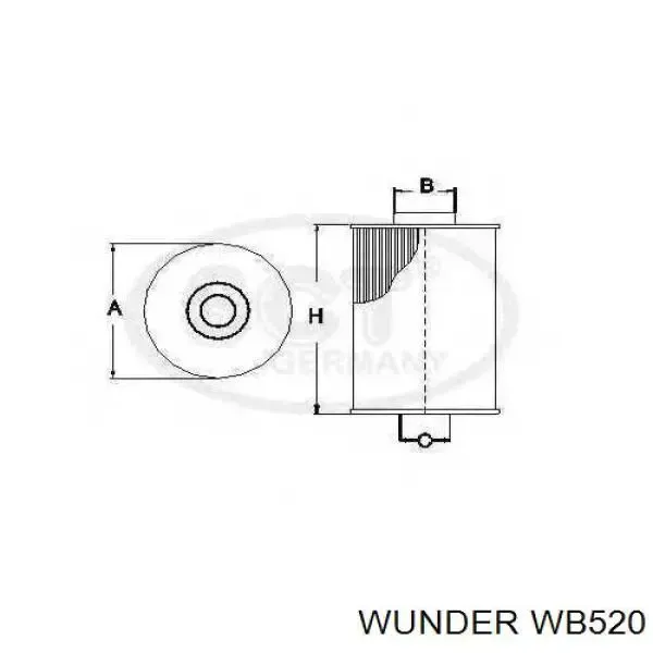 Filtro de combustível WB520 Wunder