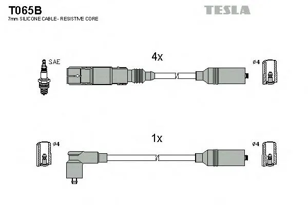 Fios de alta voltagem, kit T065B Tesla