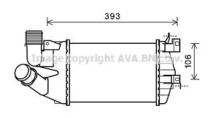 Radiador de intercooler 13213402 General Motors