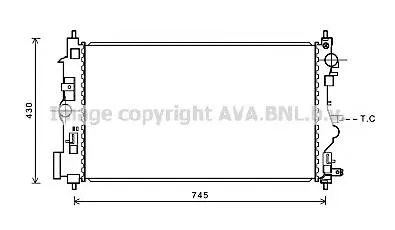 Radiador de esfriamento de motor 13267666 Opel
