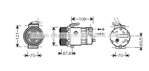 Compressor de aparelho de ar condicionado 09132922 General Motors