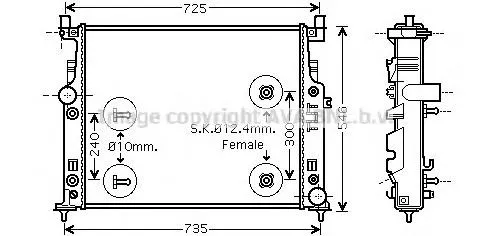 Radiador de esfriamento de motor A2515000804 Mercedes
