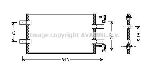 Radiador de aparelho de ar condicionado 8200019382 Renault (RVI)