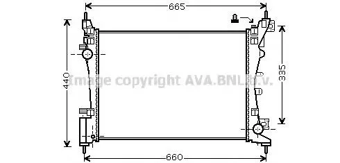 Radiador de esfriamento de motor E5502 HELLA