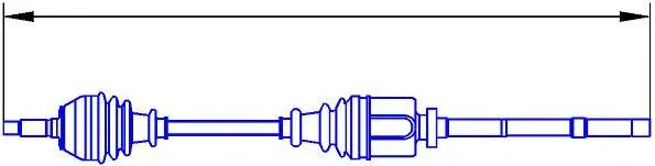 Semieixo (acionador) dianteiro direito TDS0227 Magneti Marelli