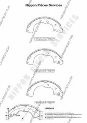 Sapatas do freio traseiras de tambor 7701458161 Renault (RVI)